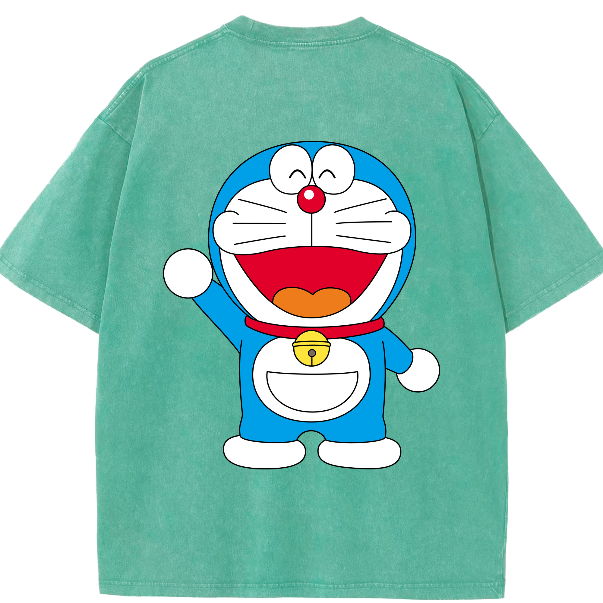 （画像用） ドラえもん Doraemon 綿100% ヴィンテージ風 半袖Tシャツ（背面プリント）